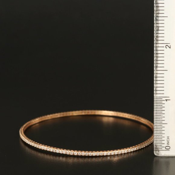 18K Yellow Gold 1.68 CTW Diamond Bangle Bracelet - Picture 2 of 5
